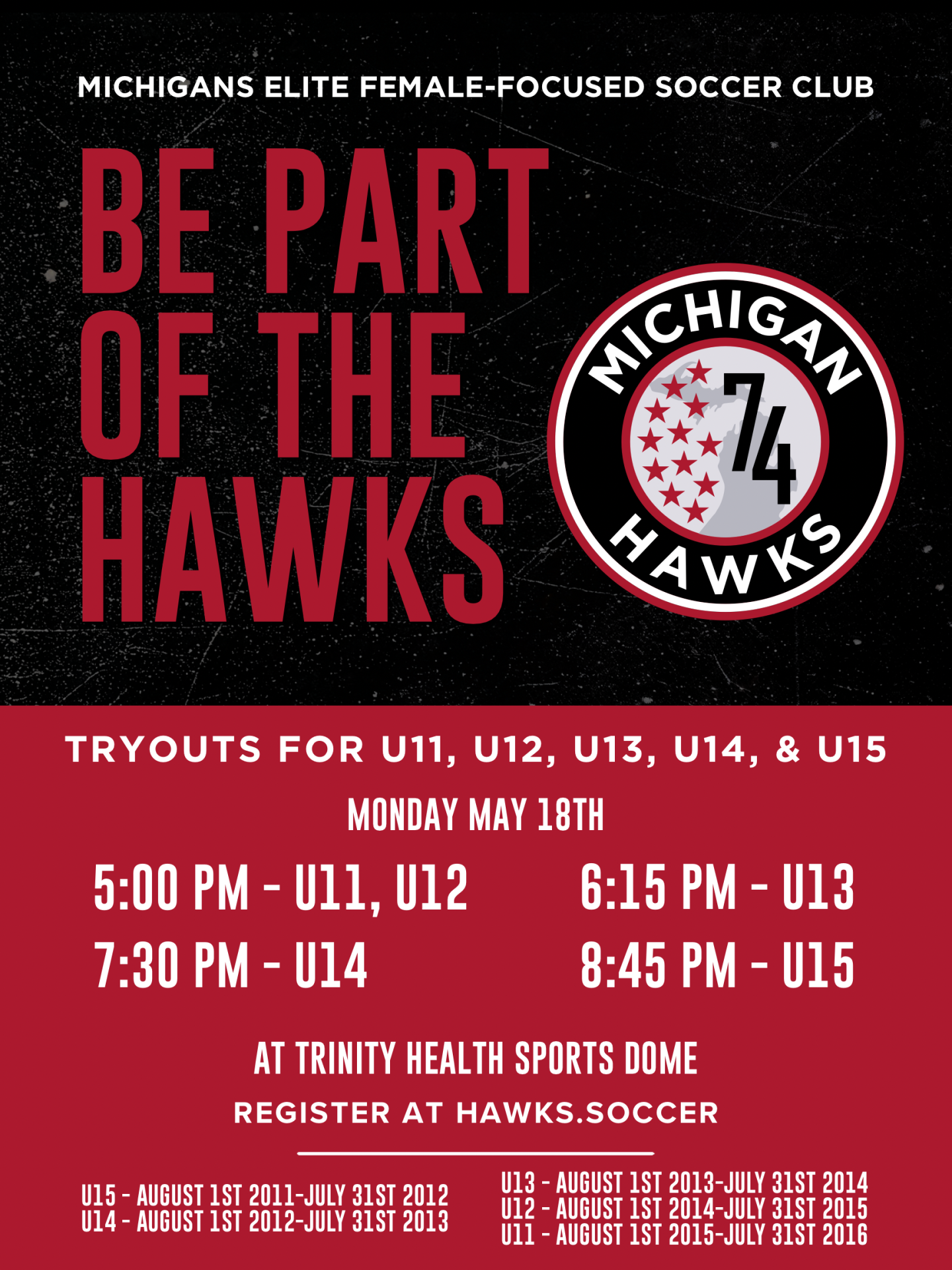 U11-U15 TRYOUTS